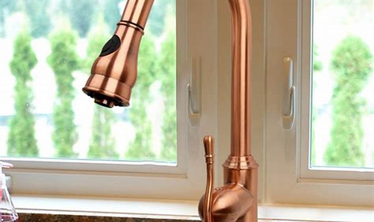 copper kitchen faucet