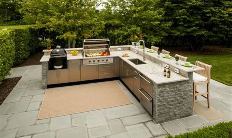 l shaped outdoor kitchen
