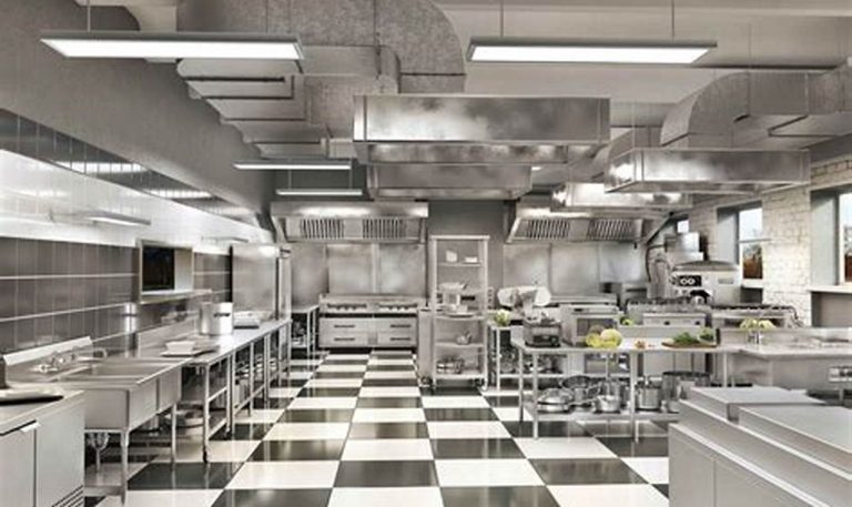 kitchen of hotel