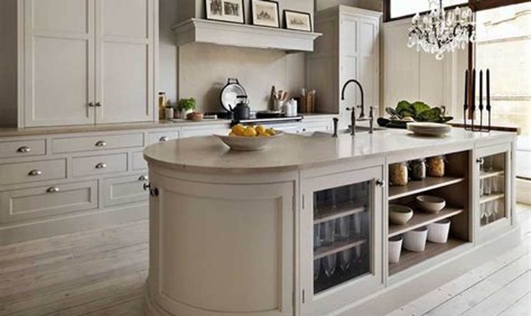 taupe kitchen cabinets
