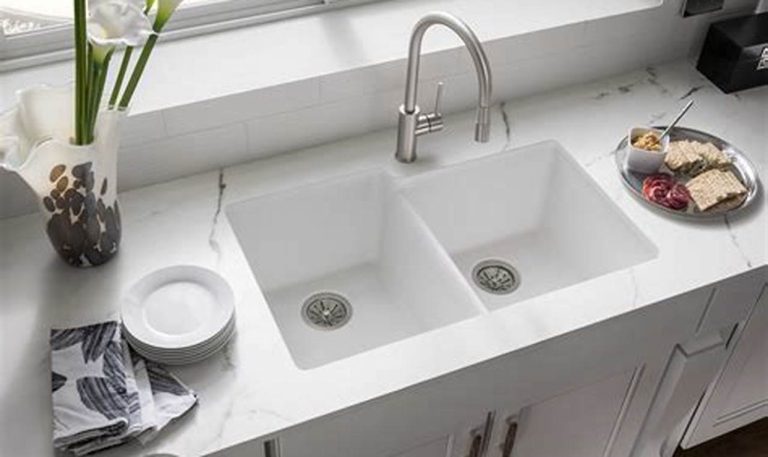 white undermount kitchen sink