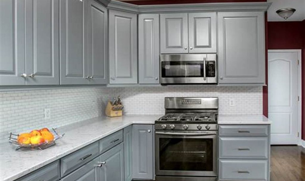 grey color kitchen cabinets