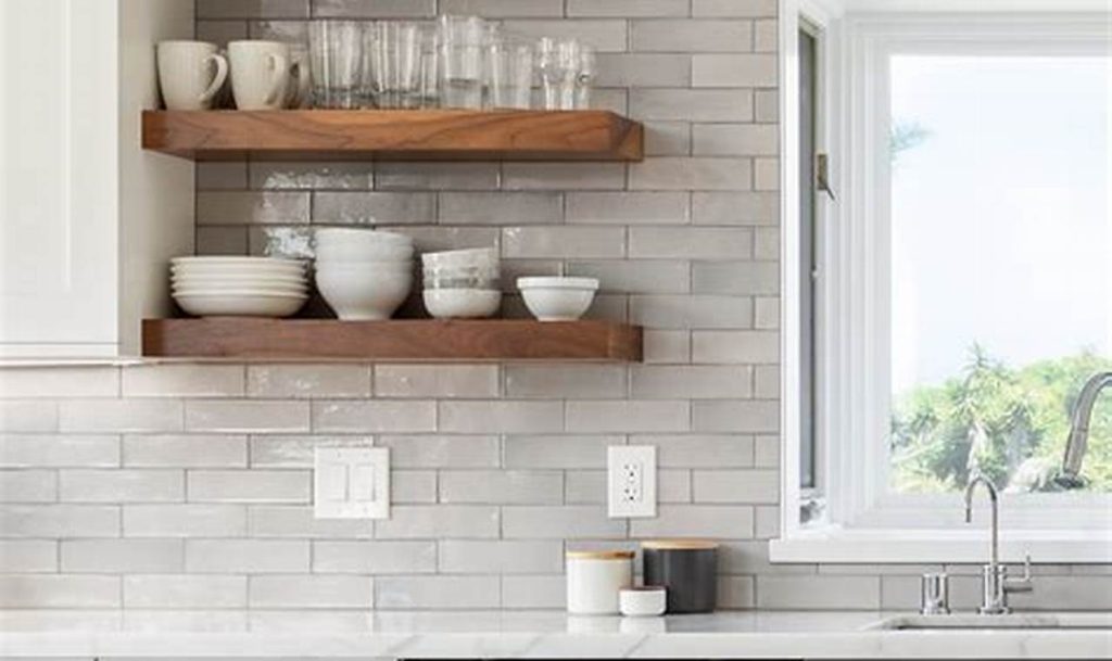 floating shelf kitchen
