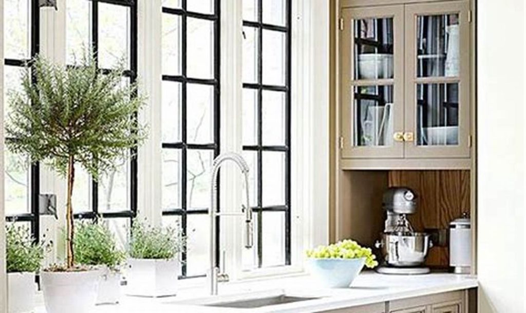 taupe color kitchen cabinets