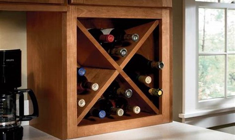 kitchen cabinet wine rack