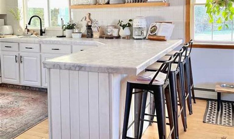 wood floating shelves kitchen