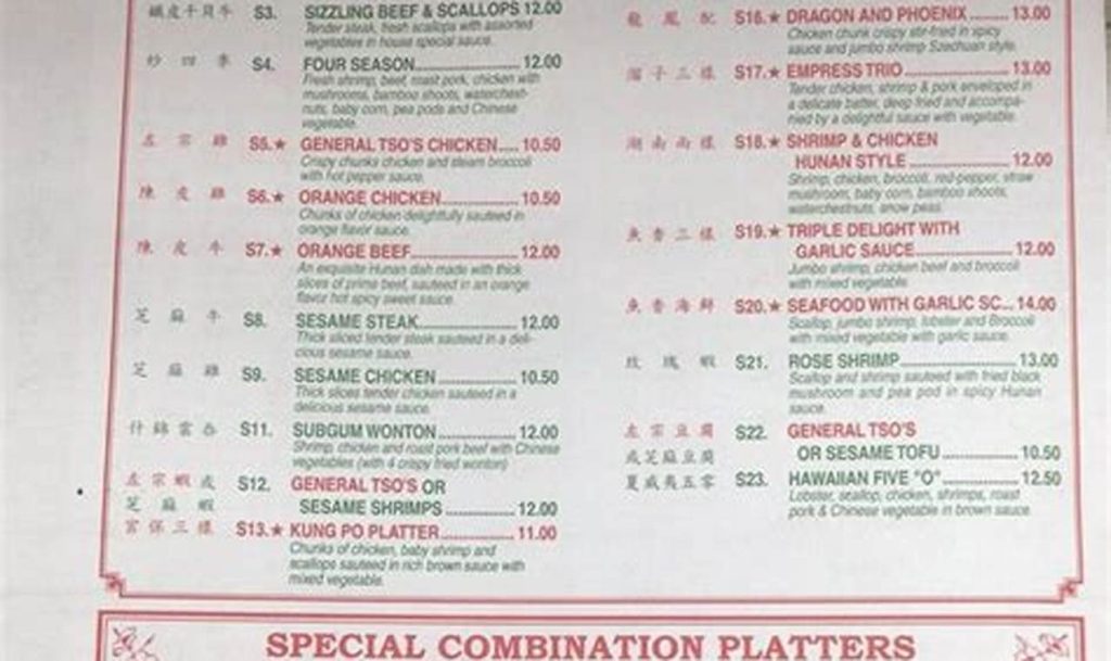 chen's kitchen menu