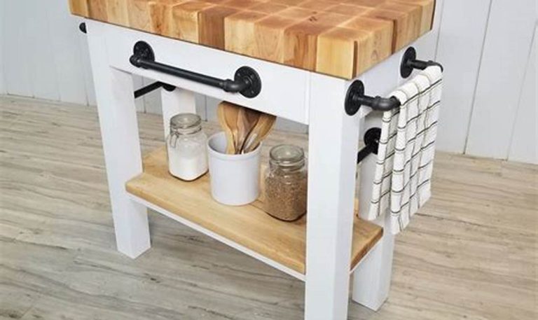 butcher block tables for kitchen