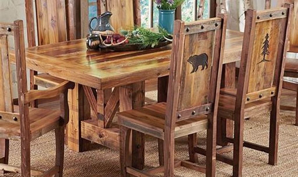 rustic kitchen table and chairs