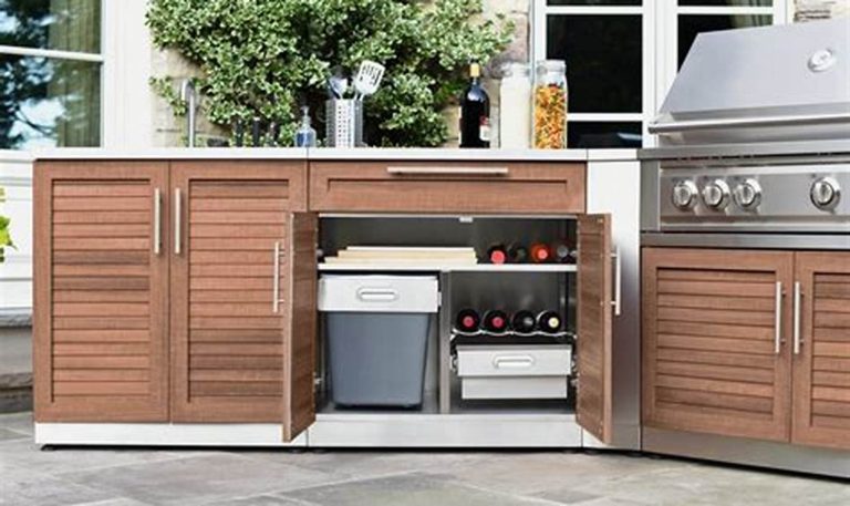 outdoor kitchen storage