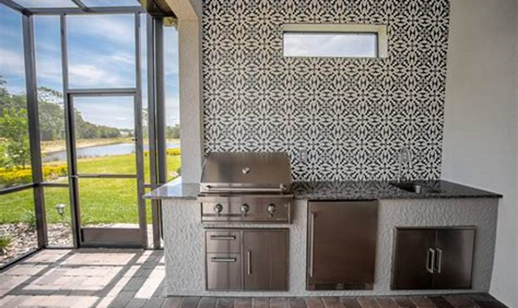 outdoor kitchen tile