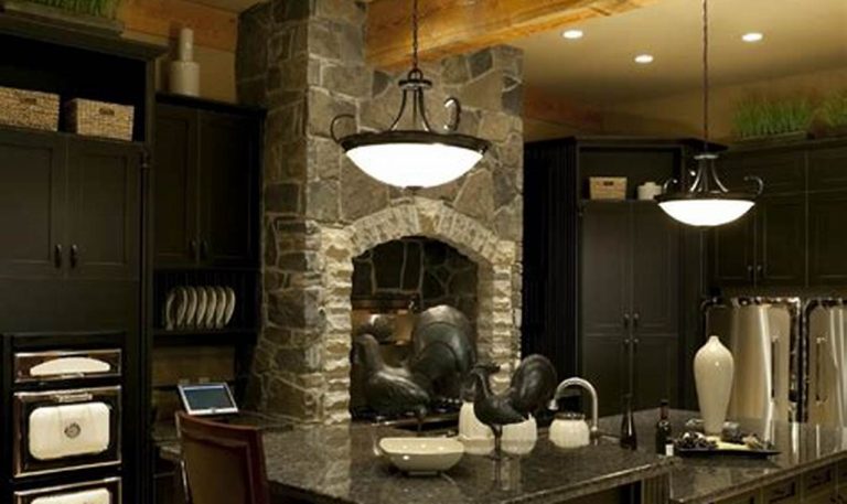 dark wood kitchen