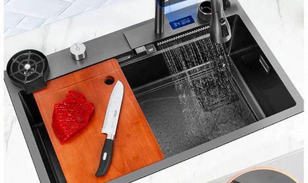 waterfall sink kitchen