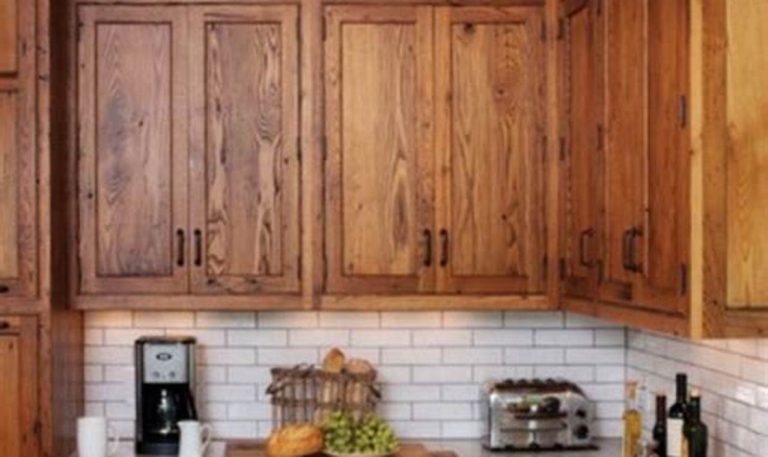 stained wood kitchen cabinets