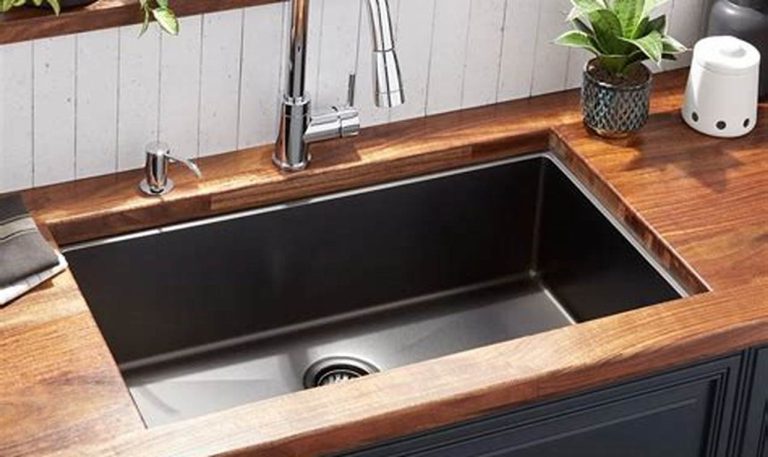 black undermount kitchen sink