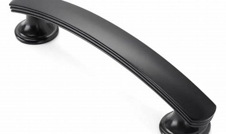 black kitchen handles