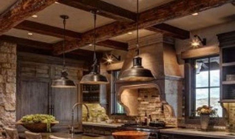 rustic kitchen lighting