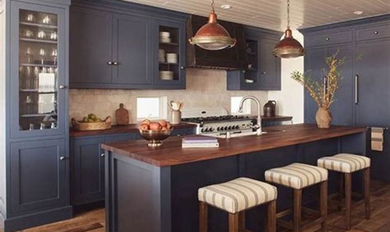 navy kitchen