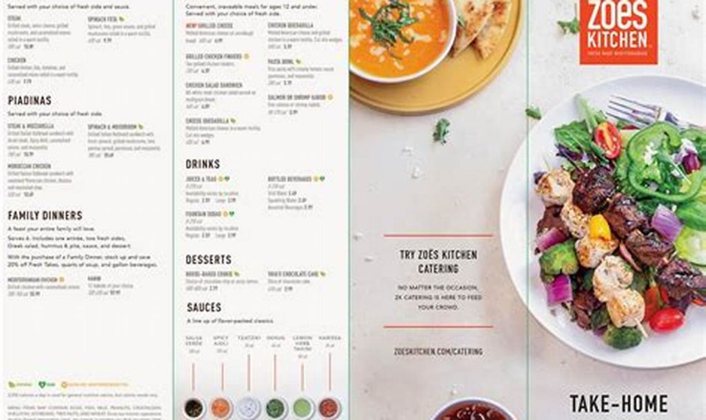 zoes kitchen restaurant menu