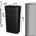 average kitchen trash can size