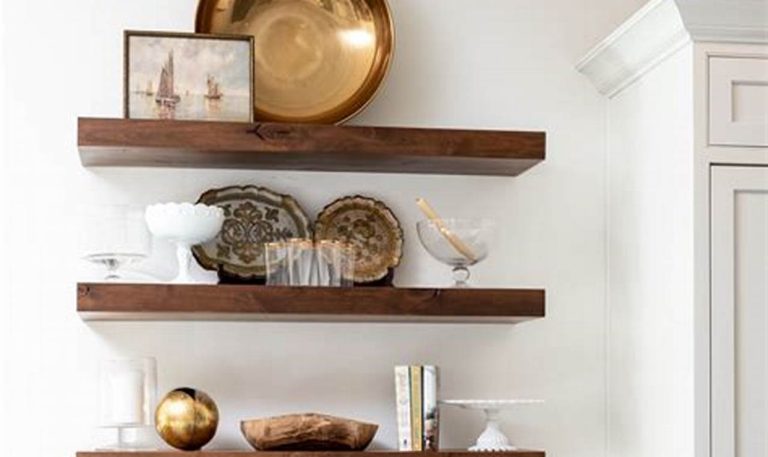 kitchen floating shelf