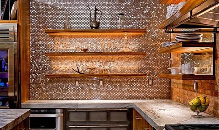 copper kitchen backsplash
