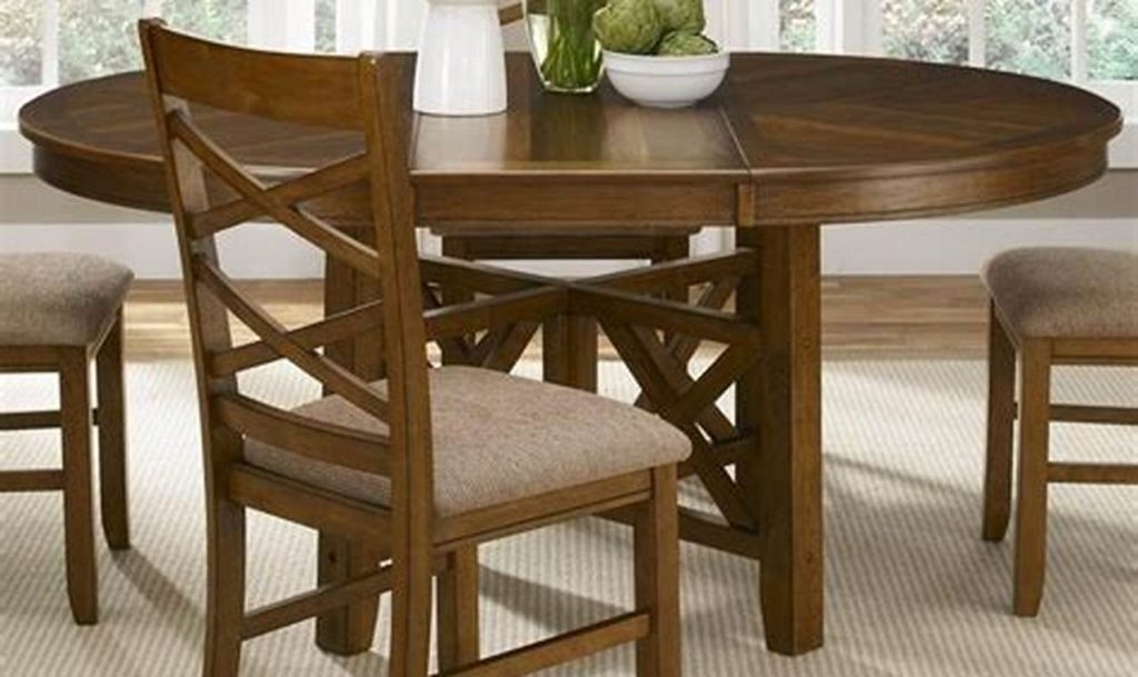 round kitchen table with leaf