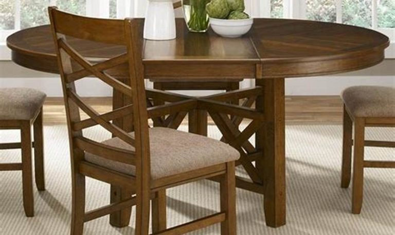 round kitchen table with leaf