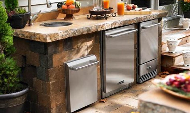 outdoor kitchen with sink