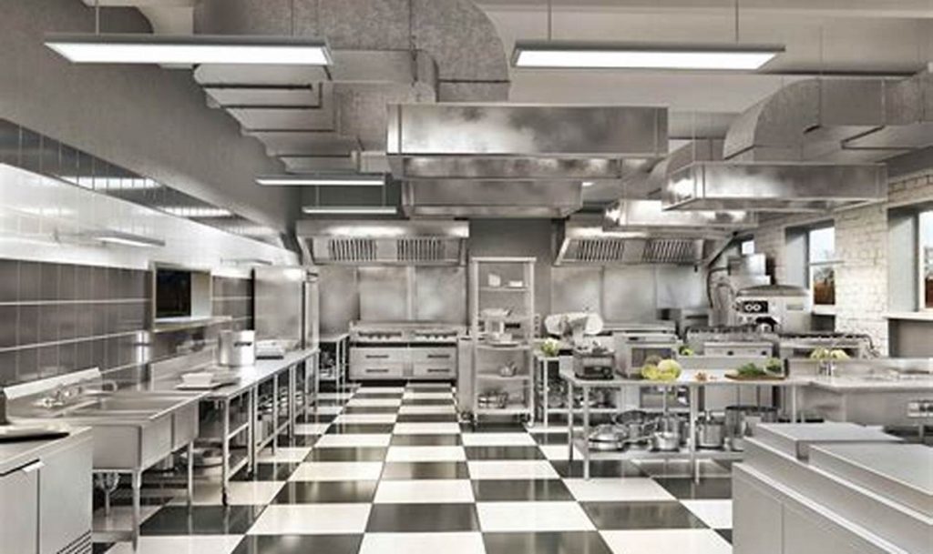 kitchen of hotel