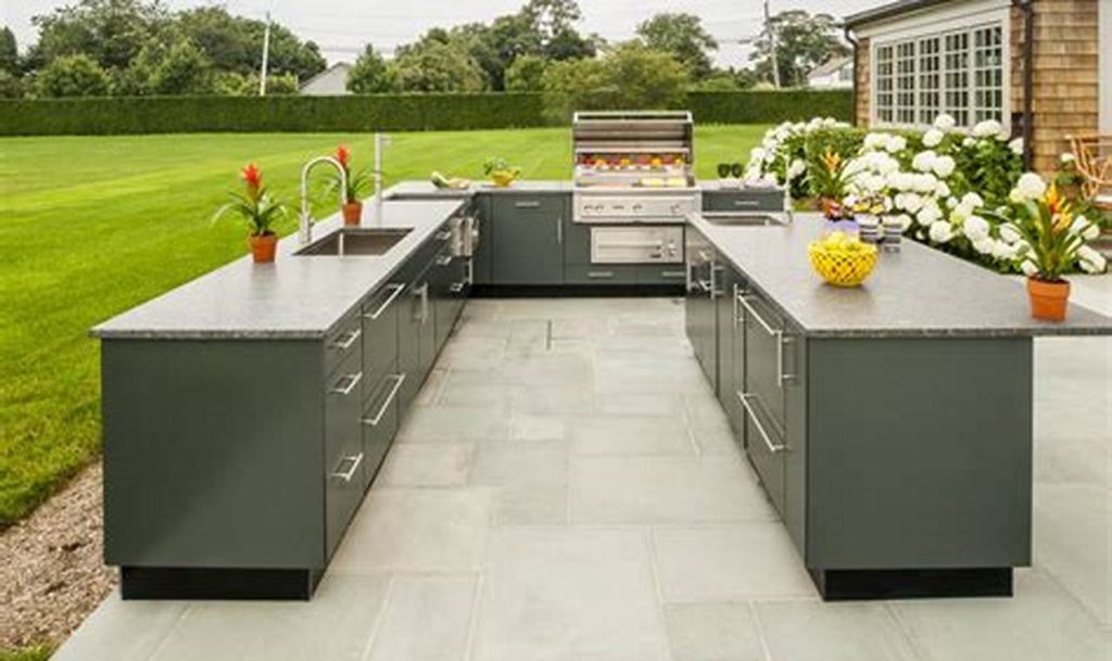 outdoor kitchen l shape
