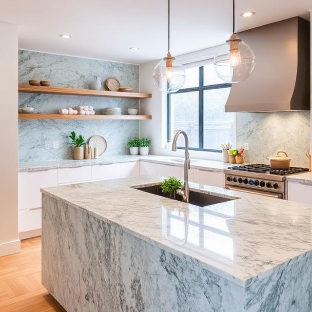 Why Aqua Fusion Quartzite from Brazil Is the Most Stunning Kitchen Stone You Will Ever Use aqua fusion quartzite brazil kitchen