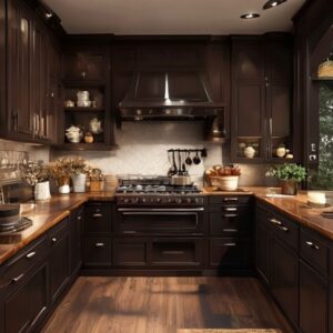 Dark Brown Kitchen Cabinets